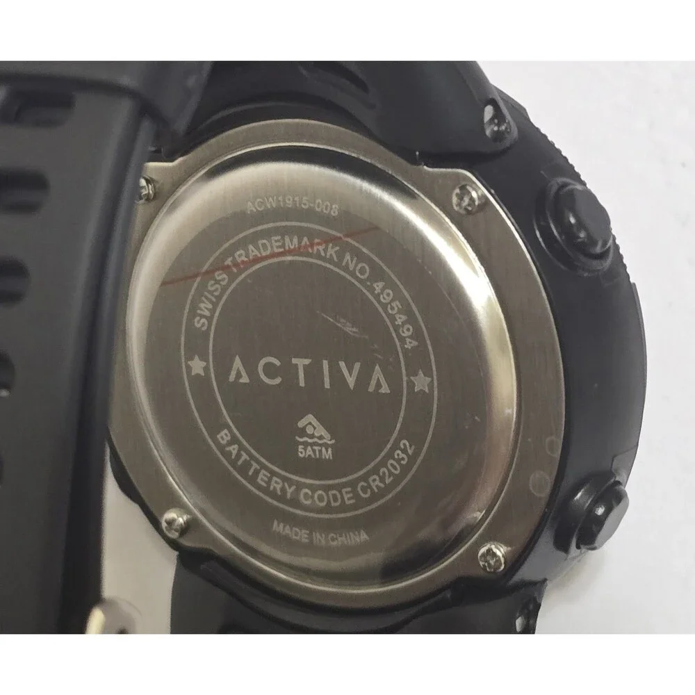 Activa X Invicta Men's Digital Watch-50mm All Black ACW1915-008 Brand New